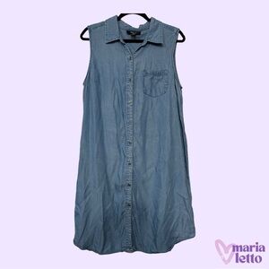 Style & Co. Chambray Shift Dress, EUC, L 💙